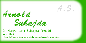 arnold suhajda business card